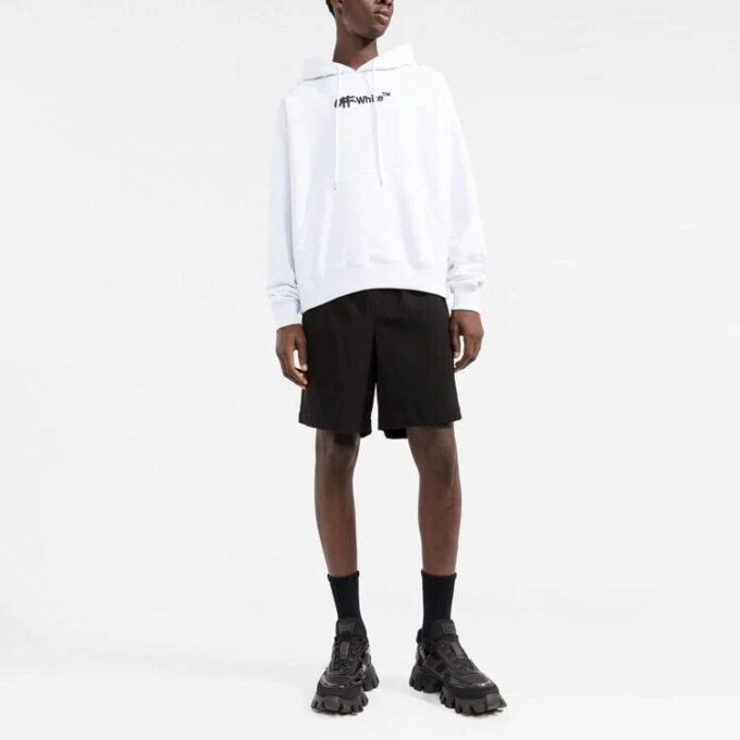 Off-White Herre-genser med alfabet på brystet, vanlig versjon, hvit