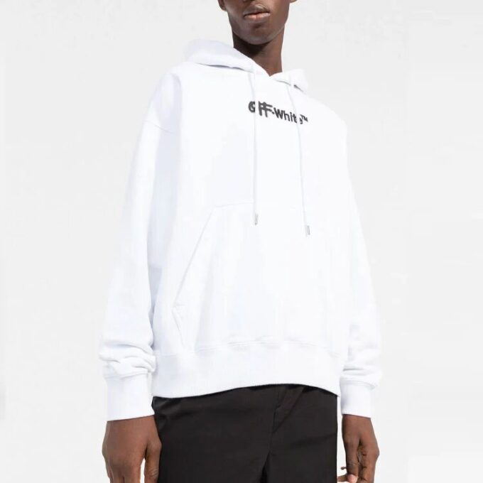 Off-White Herre-genser med alfabet på brystet, vanlig versjon, hvit