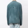 Off-White Herre-genser med brystmønster og logotrykk, lange ermer, Haze Blue
