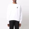 Off-White Herre-genser med logo og pilemønster, løs passform, hvit