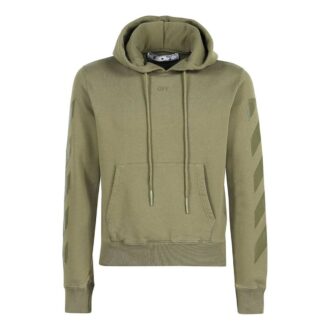 Off-White Herre-genser med logo-trykk, grønn