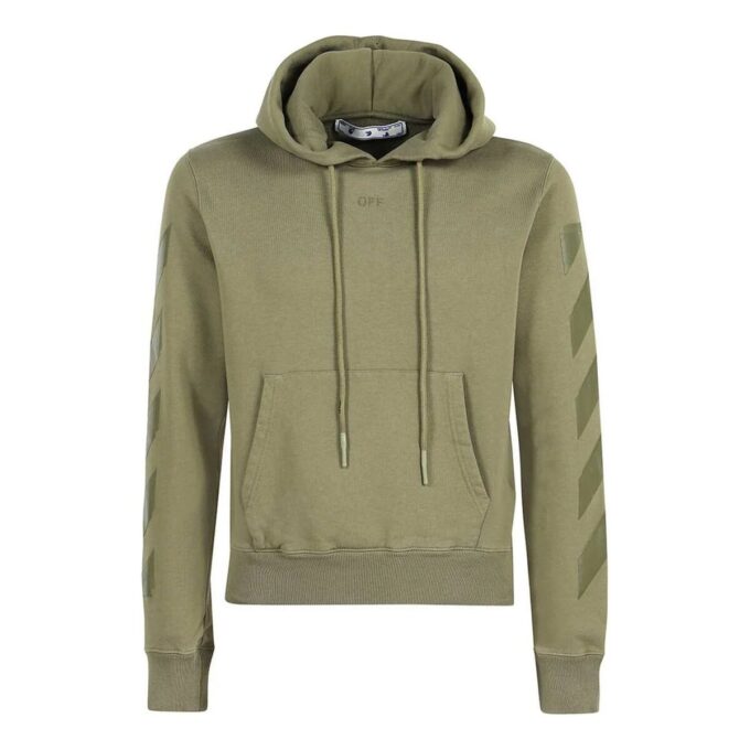 Off-White Herre-genser med logo-trykk, grønn
