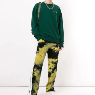 Off-White Herre-genser med logo-trykk, grønn