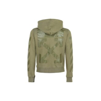 Off-White Herre-genser med logo-trykk, grønn