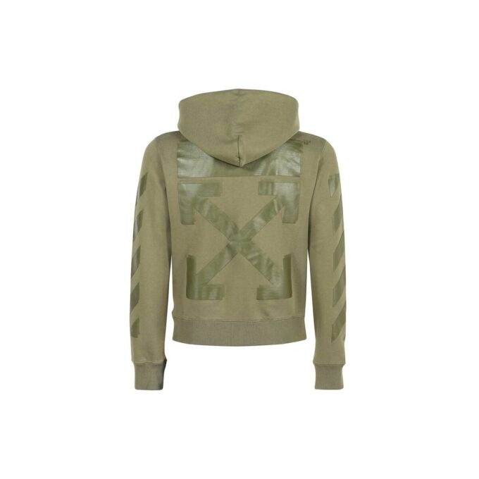 Off-White Herre-genser med logo-trykk, grønn