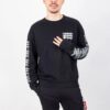 Off-White herre-genser med løs passform, rund hals og trykk – svart