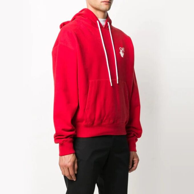 Off-White Herre-genser med maleri og pil, rød