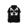 Off-White Herre genser med maleri-trykk, løs passform, svart