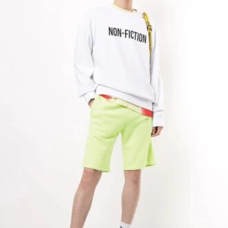 Off-White Herre-genser med trykt slagord, hvit