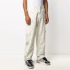 Off-White Herre Geometrisk mønster Spenne Casual Lange bukser/bukser Løs passform Hvit