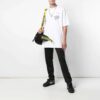 Off-White Herre Golden Ratio Gult gulltrykk Kortærmet Hvit T-skjorte