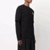 Off-White Herre Gradient Arrow Langermet T-skjorte med løs passform, svart