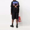 Off-White Herre Gradient Arrow Langermet T-skjorte med løs passform, svart