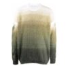 Off-White Herre Gradient-effekt Rundhals Langermet Ullgenser Løs Passform Flerfarget