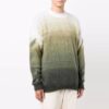 Off-White Herre Gradient-effekt Rundhals Langermet Ullgenser Løs Passform Flerfarget