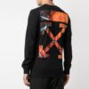 Off-White Herre Hands and Planet L/S Printing Langermet Svart T-skjorte