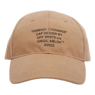 Off-White Herre Logo Alfabet Trykk Brun Cap