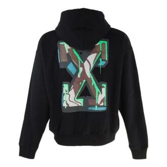 Off-White Herre Logo Brodert Pil Langermet Svart