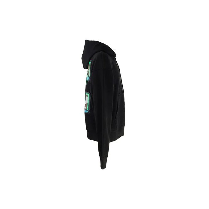 Off-White Herre Logo Brodert Pil Langermet Svart