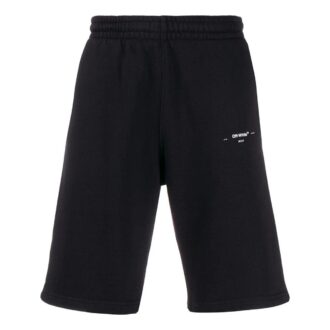 Off-White Herre-logo ensfarget casual Shorts versjon svart