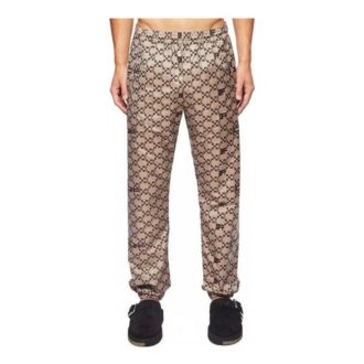Off-White Herre Logo Full Print Elastisk Linning Casual Bukser/Lange Bukser Høst Beige