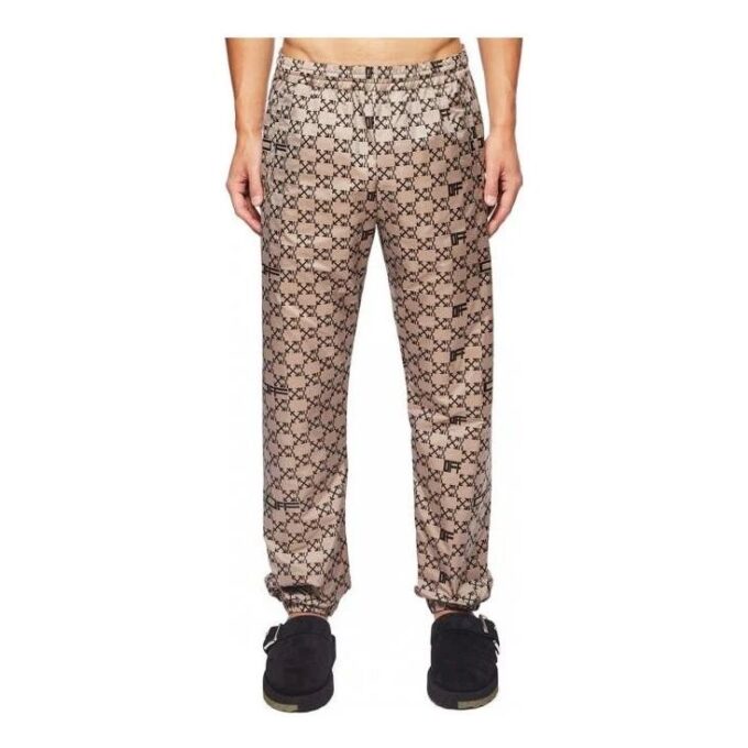 Off-White Herre Logo Full Print Elastisk Linning Casual Bukser/Lange Bukser Høst Beige