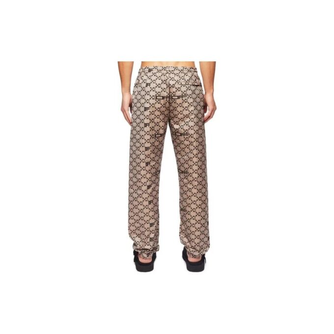 Off-White Herre Logo Full Print Elastisk Linning Casual Bukser/Lange Bukser Høst Beige