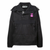 Off-White Herre-logo-genser med hette, løs passform, svart