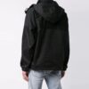 Off-White Herre-logo-genser med hette, løs passform, svart