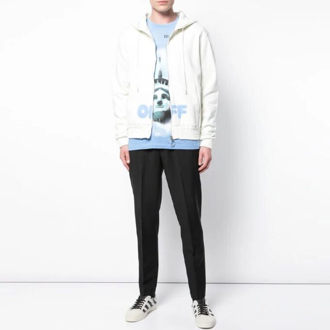 Off-White Herre Logo Glidelås Hvit