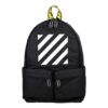 Off-White Herre Logo Glidelås Skolebag Ryggsekk Svart