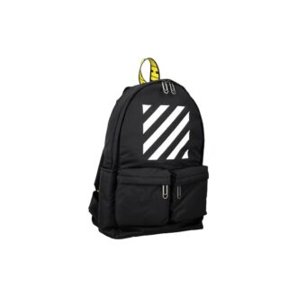 Off-White Herre Logo Glidelås Skolebag Ryggsekk Svart