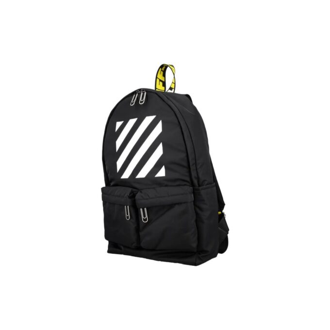 Off-White Herre Logo Glidelås Skolebag Ryggsekk Svart