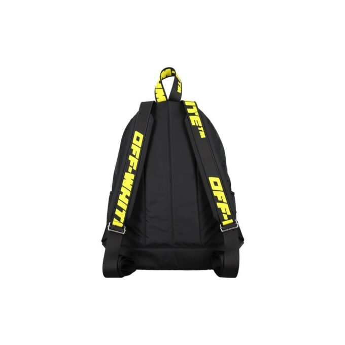 Off-White Herre Logo Glidelås Skolebag Ryggsekk Svart