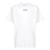 Off-White Herre Logo Graffiti Rundhalset Pullover Kortærmet Løs Passform Hvit T-skjorte