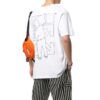 Off-White Herre Logo Graffiti Rundhalset Pullover Kortærmet Løs Passform Hvit T-skjorte