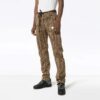 Off-White Herre Logo Label Camouflage Sportsbukser/Joggebukser Slim Fit Beige