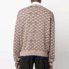 Off-White Herre Logo Mønster Ribbestrikket Pullover Ullgenser Versjon Beige