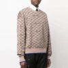 Off-White Herre Logo Mønster Ribbestrikket Pullover Ullgenser Versjon Beige