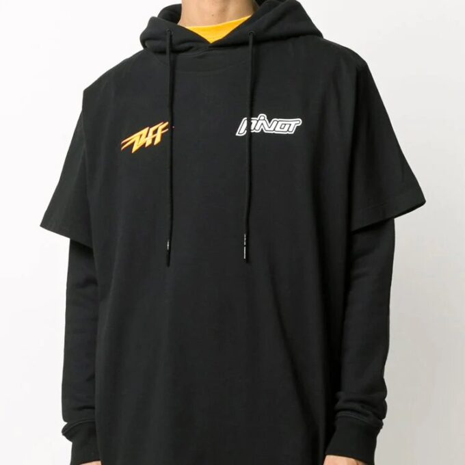 Off-White Herre logo mønstertrykk svart