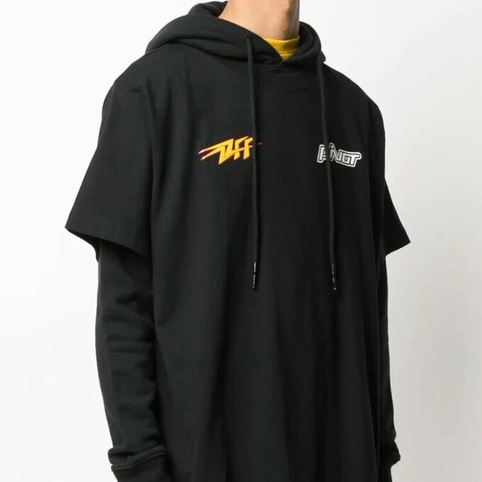 Off-White Herre logo mønstertrykk svart