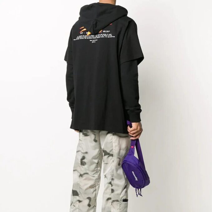 Off-White Herre logo mønstertrykk svart