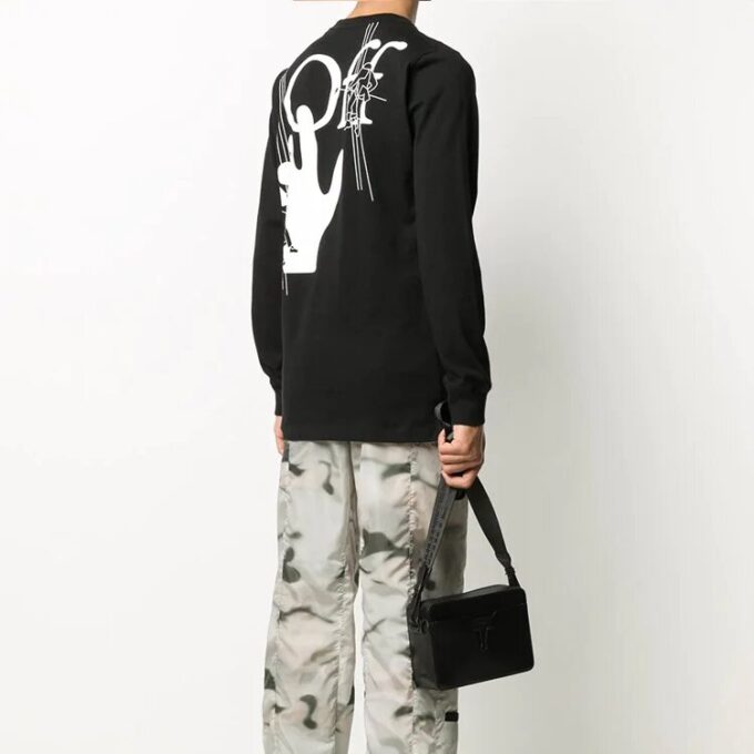 Off-White Herre-logo Mønstertrykk Svarte topper