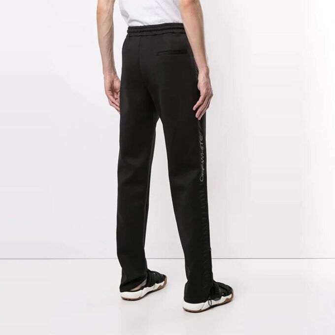 Off-White Herre-logo Side Svart Sportsbukser/Joggebukser