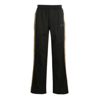 Off-White Herre Logo Sidestripe Sportsbukser/Joggebukser Løs Passform Svart