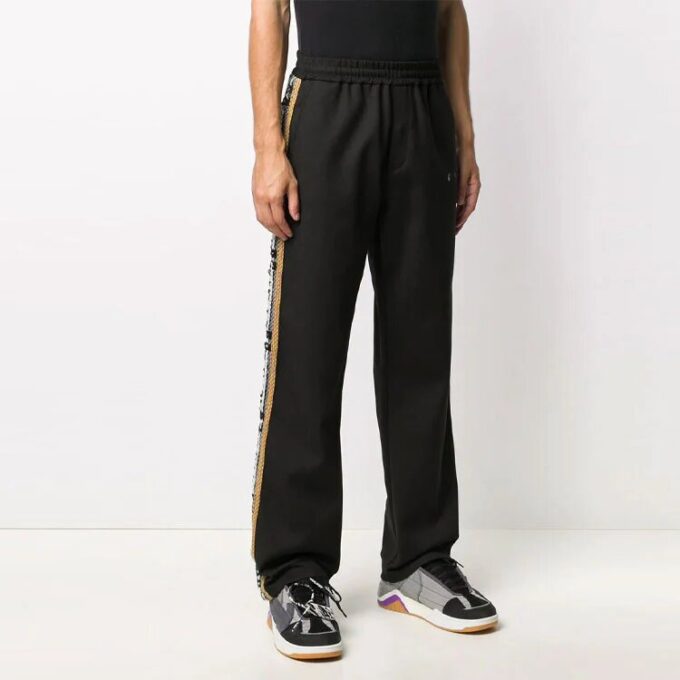 Off-White Herre Logo Sidestripe Sportsbukser/Joggebukser Løs Passform Svart