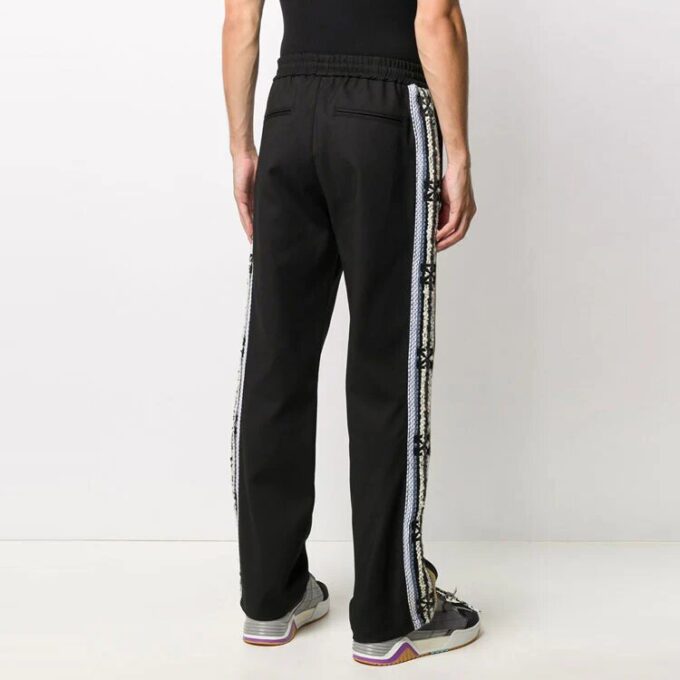 Off-White Herre Logo Sidestripe Sportsbukser/Joggebukser Løs Passform Svart