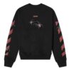 Off-White Herre Logo Spider-trykk Rund hals Langermet Svart