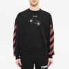 Off-White Herre Logo Spider-trykk Rund hals Langermet Svart