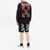 Off-White Herre Logo Spider-trykk Rund hals Langermet Svart